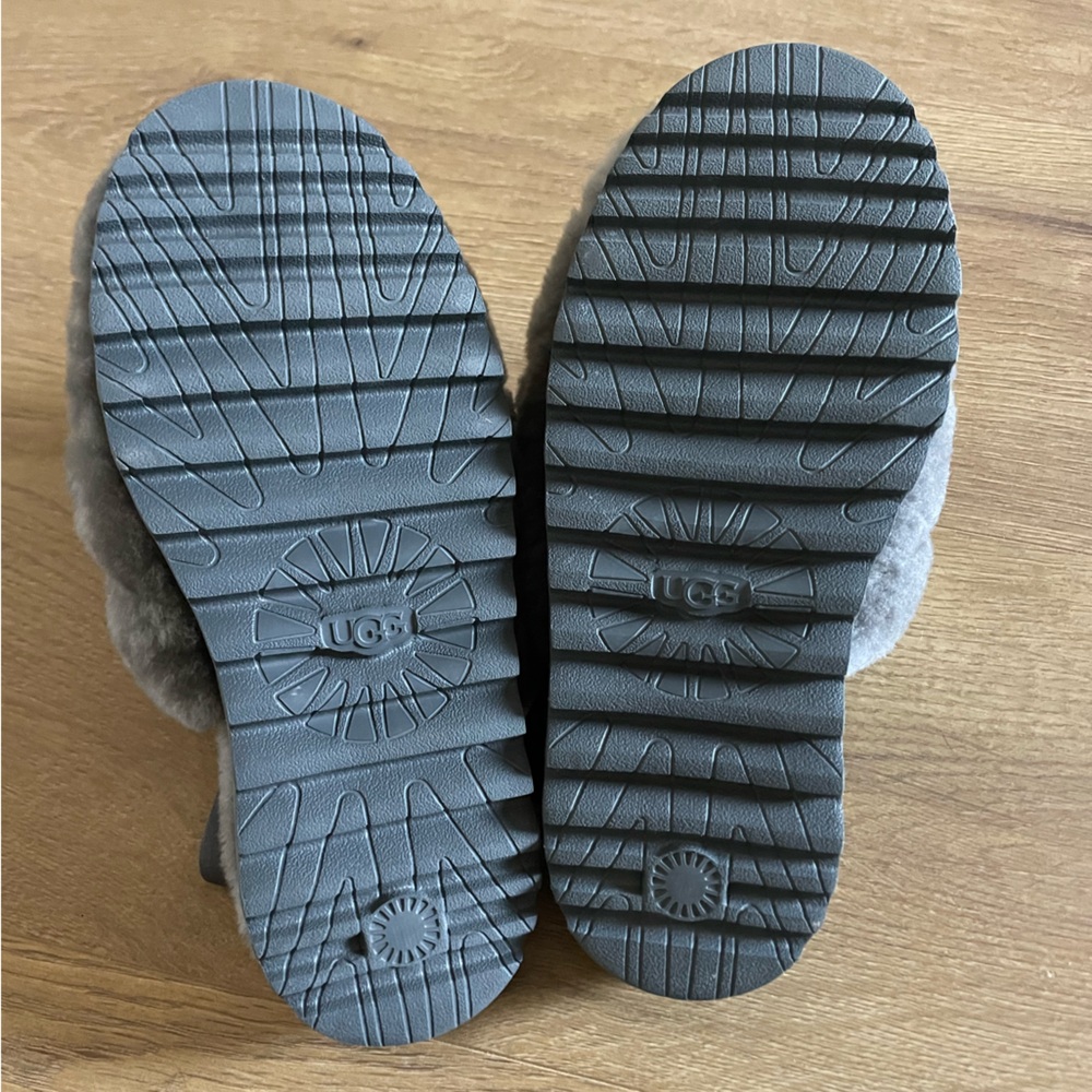 Nwot Ugg Fluff Yeah Fuzzy Gray Platform Slides Sl… - image 6